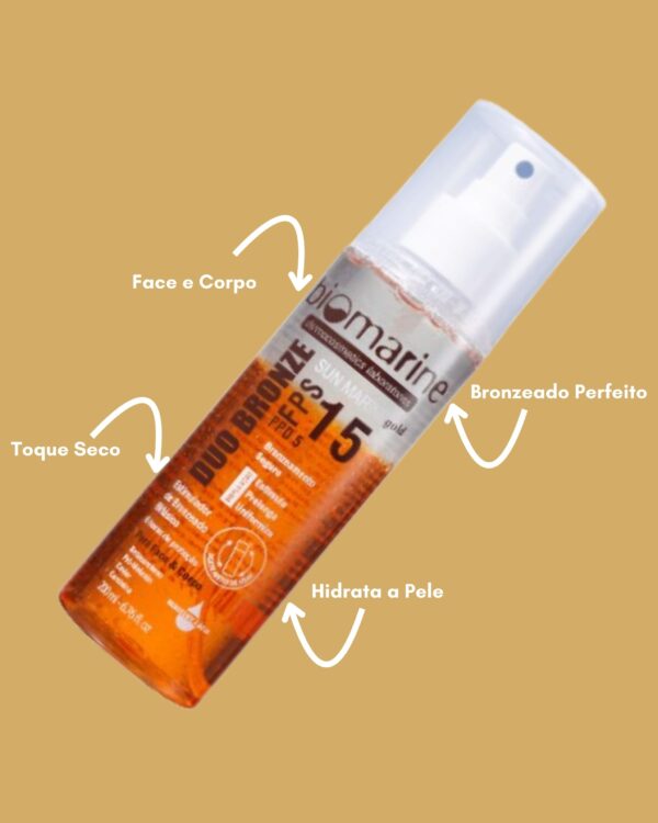 Sun Marine Duo Bronze FPS 15 - 6 hs de proteção - 200ml - Image 2
